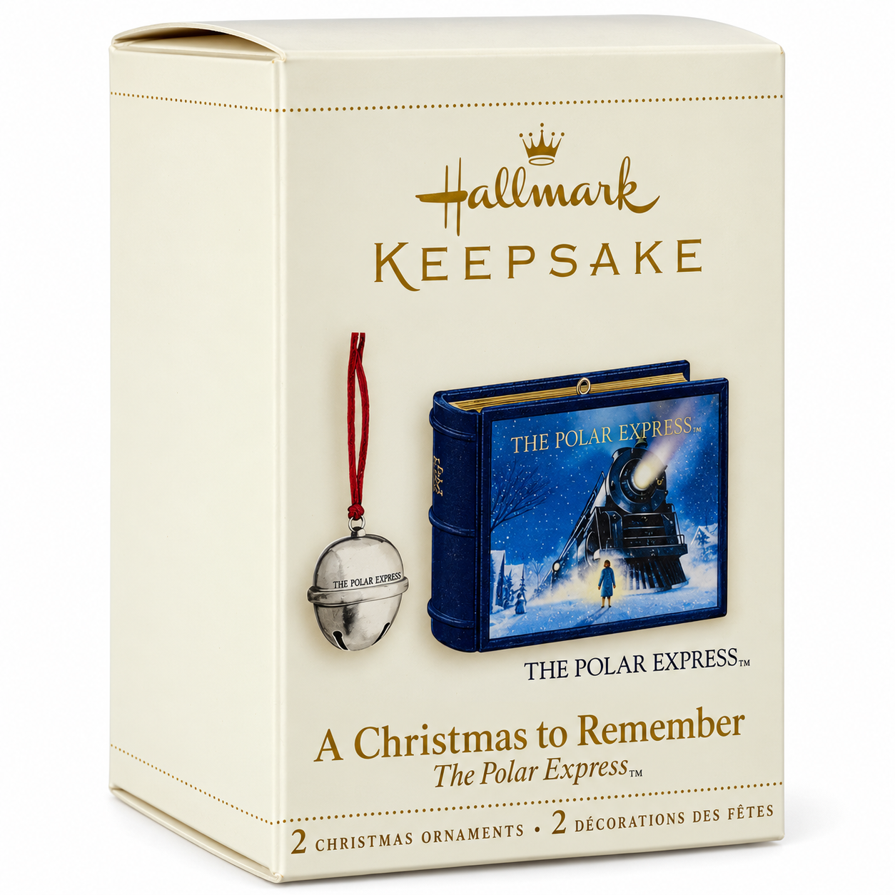 Listing photograph: Polar Express Lot First Gift of Christmas 2004 Bell + 2006 Keepsake Set