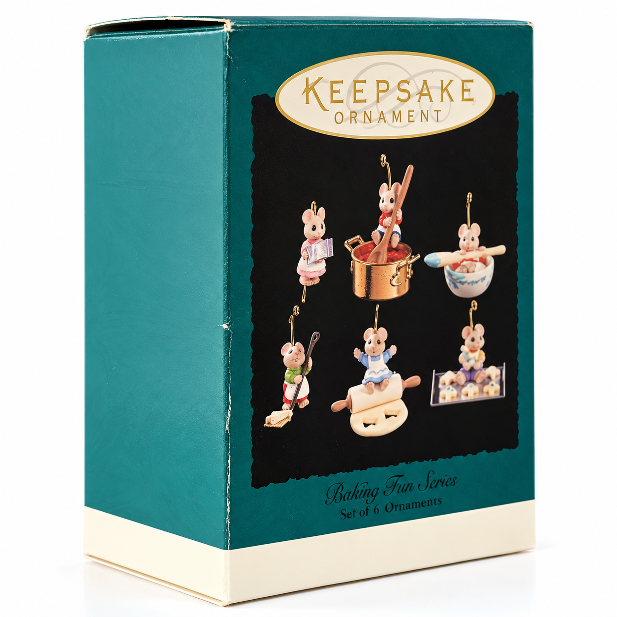 Listing photograph: Baking Tiny Treats 1994 Miniature Mice Set of 6 Copper Pot